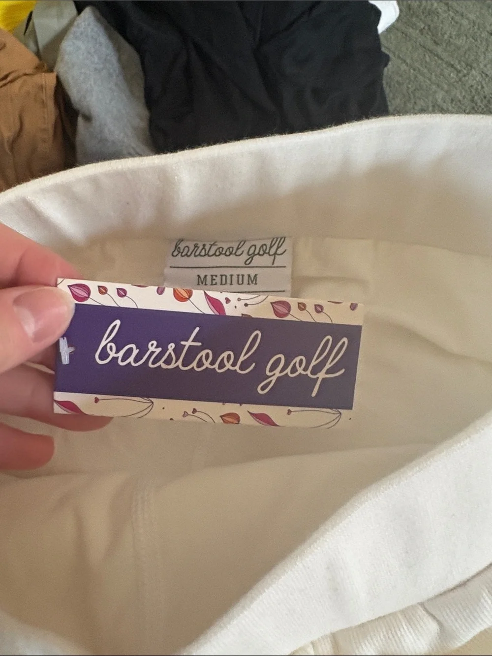 Barstool Golf Sport Tennis Golf Skirt Skort Size Medium White Magenta Trim NWT